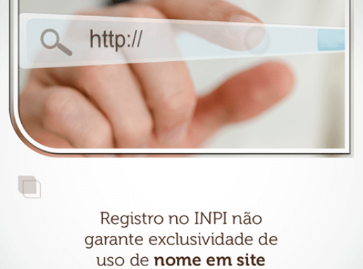 Registro de marca no INPI não garante exclusividade em site.